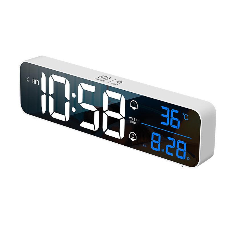 LED Charging Smart Mirror Music Electronic Alarm Clock - trendsocialshop