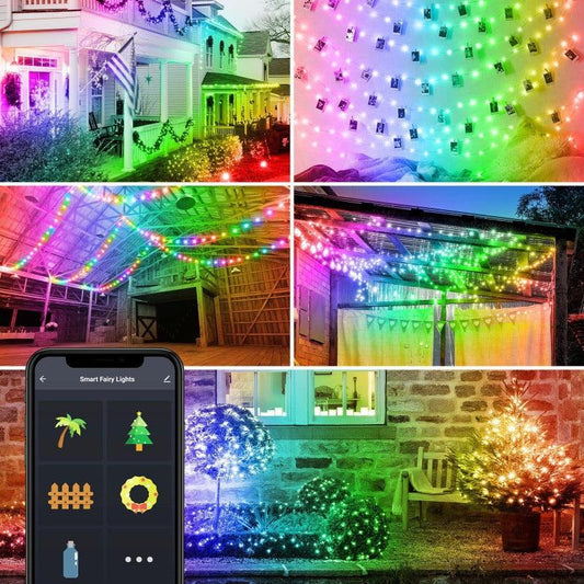 New RGB Christmas Decoration Lights Smart Wifi Mode Point Control - trendsocialshop