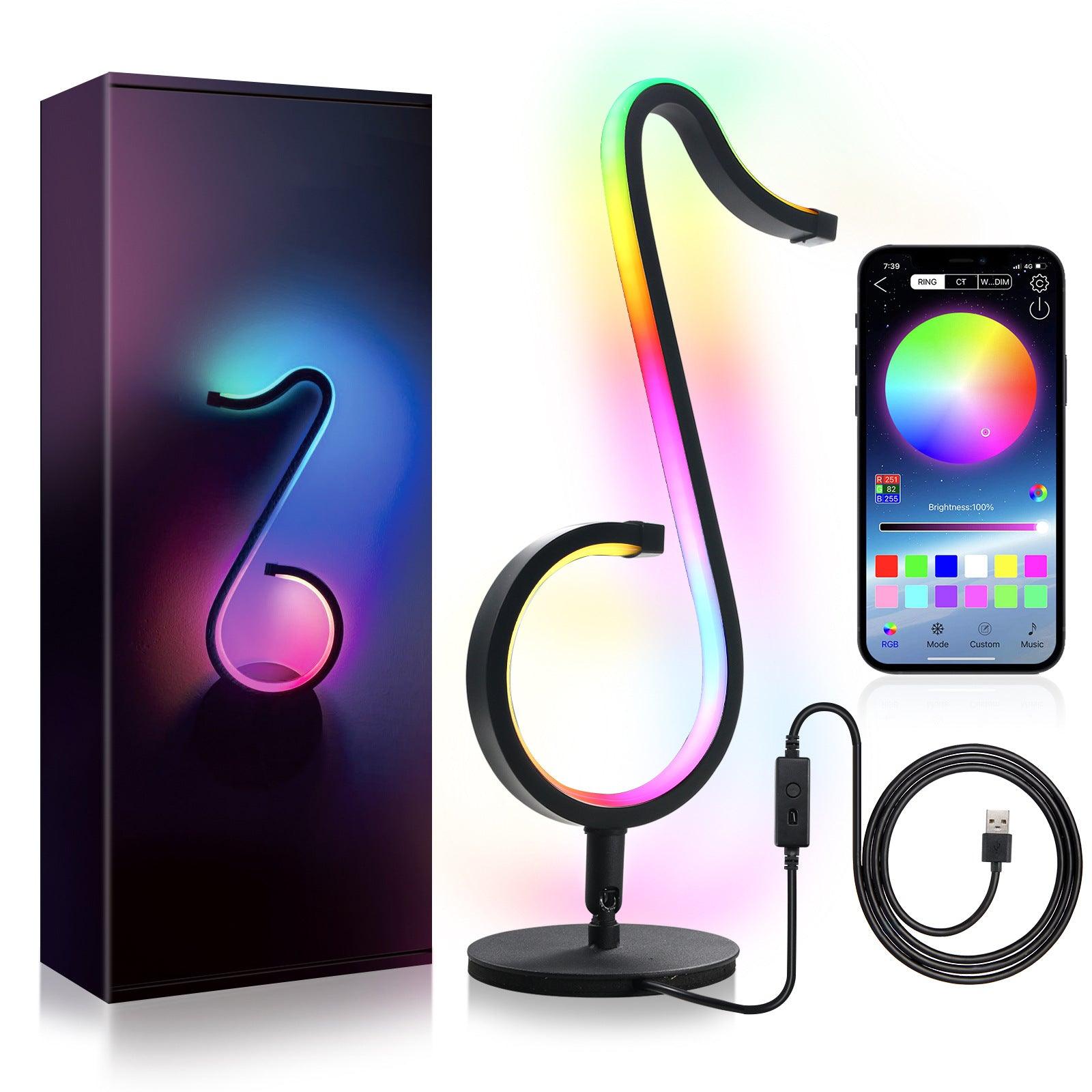 Intelligent APP Remote Control Symphony Atmosphere Light LED Night Light 180&deg Rotation Desktop Bedside For Home Decor Lamp - trendsocialshop