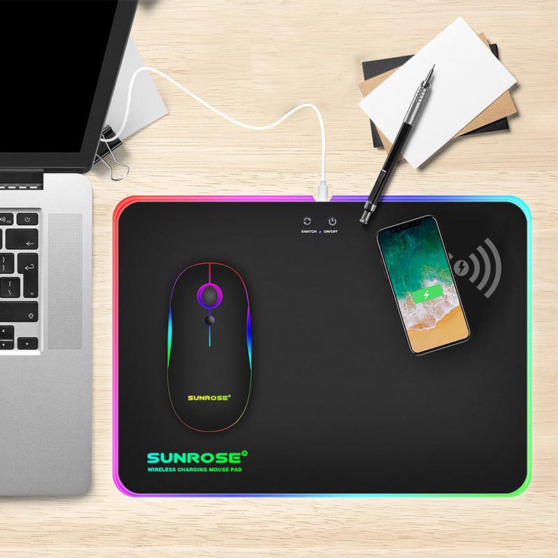 Wireless Charging Luminous Mouse Pad - trendsocialshop