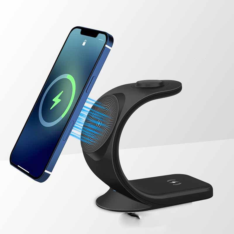 Vertical Three-in-one Magnetic Wireless Charger - trendsocialshop