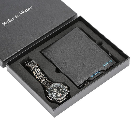 Men's Gift Set Exquisite Packaging Watch Wallet Set Quality Creative Combination Set - trendsocialshop