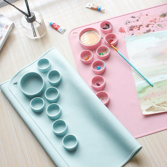 New Silicone Painting Scrub Foldable Creative Paint Pad Set - trendsocialshop