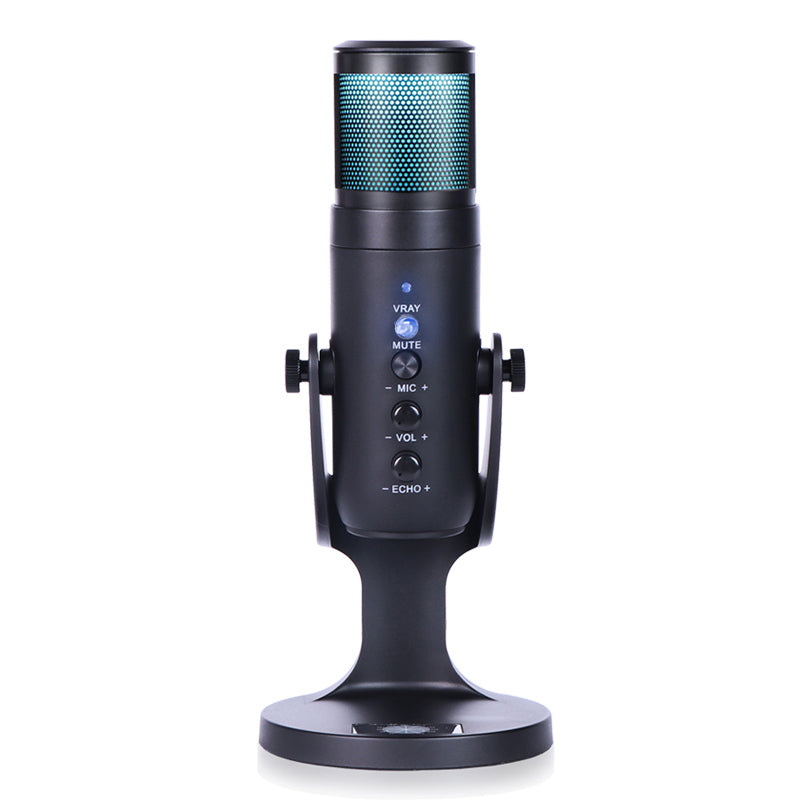 RGB Color Ambient Light Condenser Microphone - Perfect for Vocal Recording and Streaming