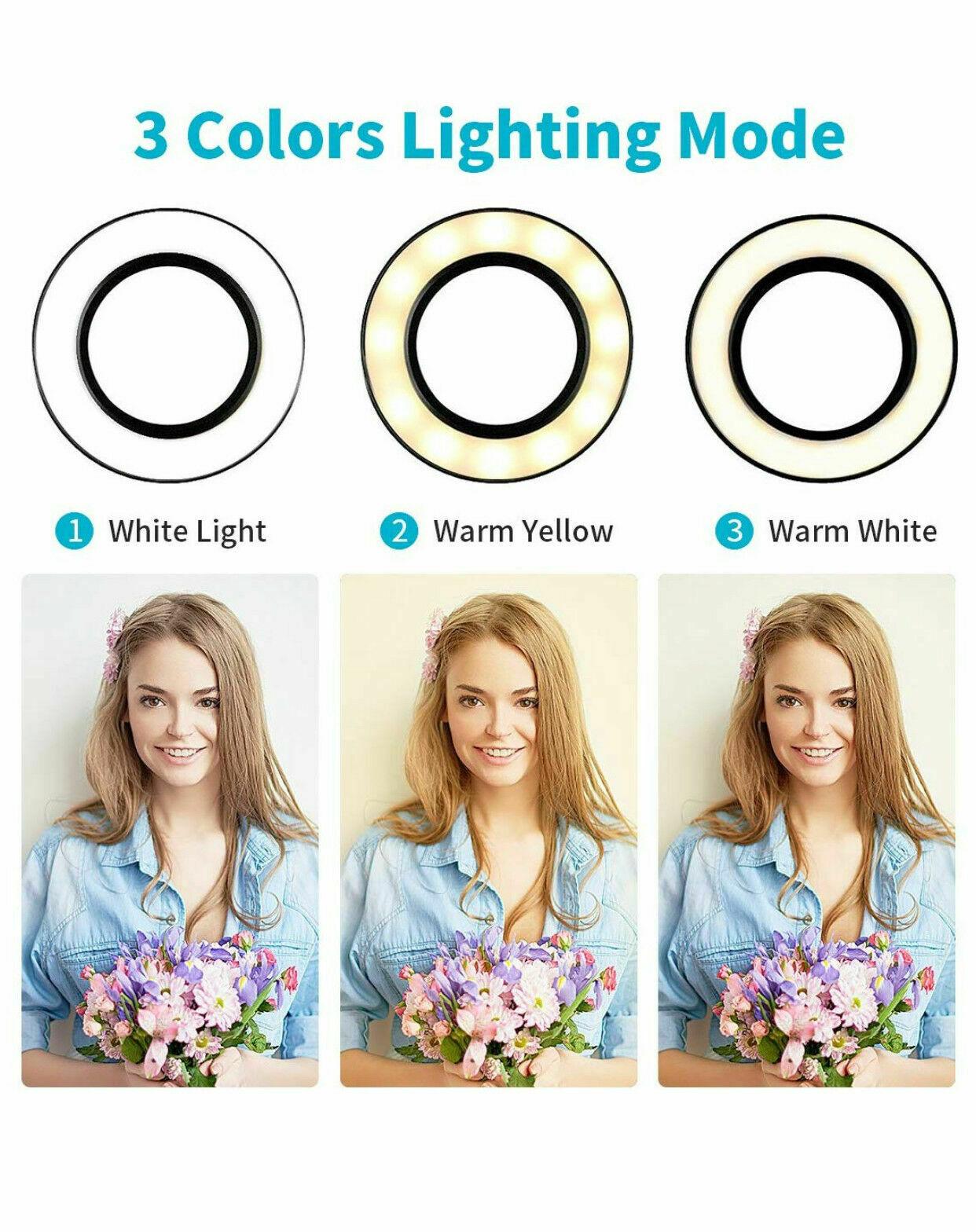 LED Selfie Ring Light With Cell Phone Holder Stand For Live Stream And Makeup - trendsocialshop