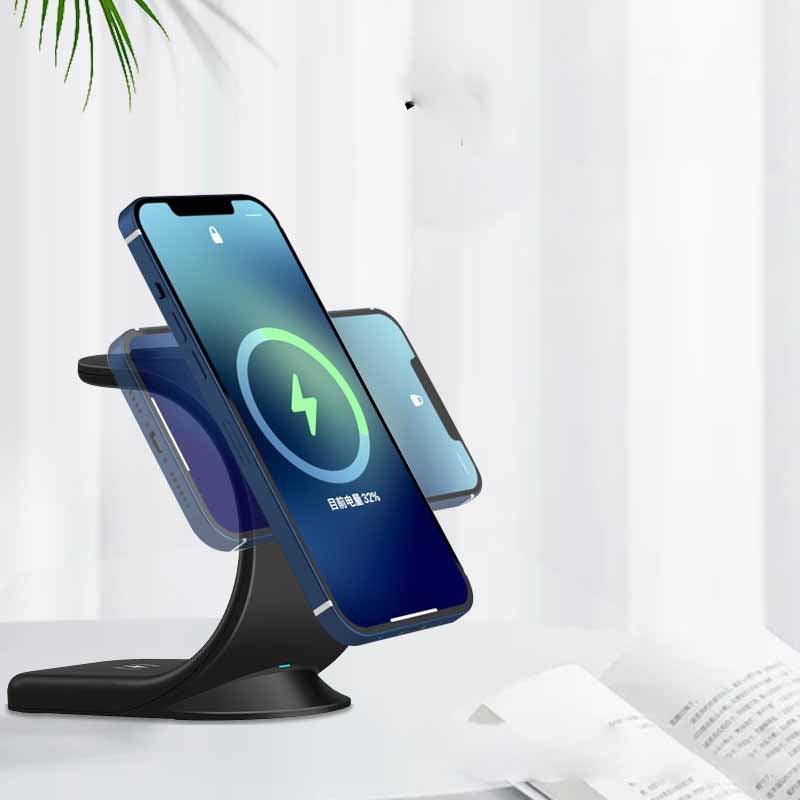 Vertical Three-in-one Magnetic Wireless Charger - trendsocialshop