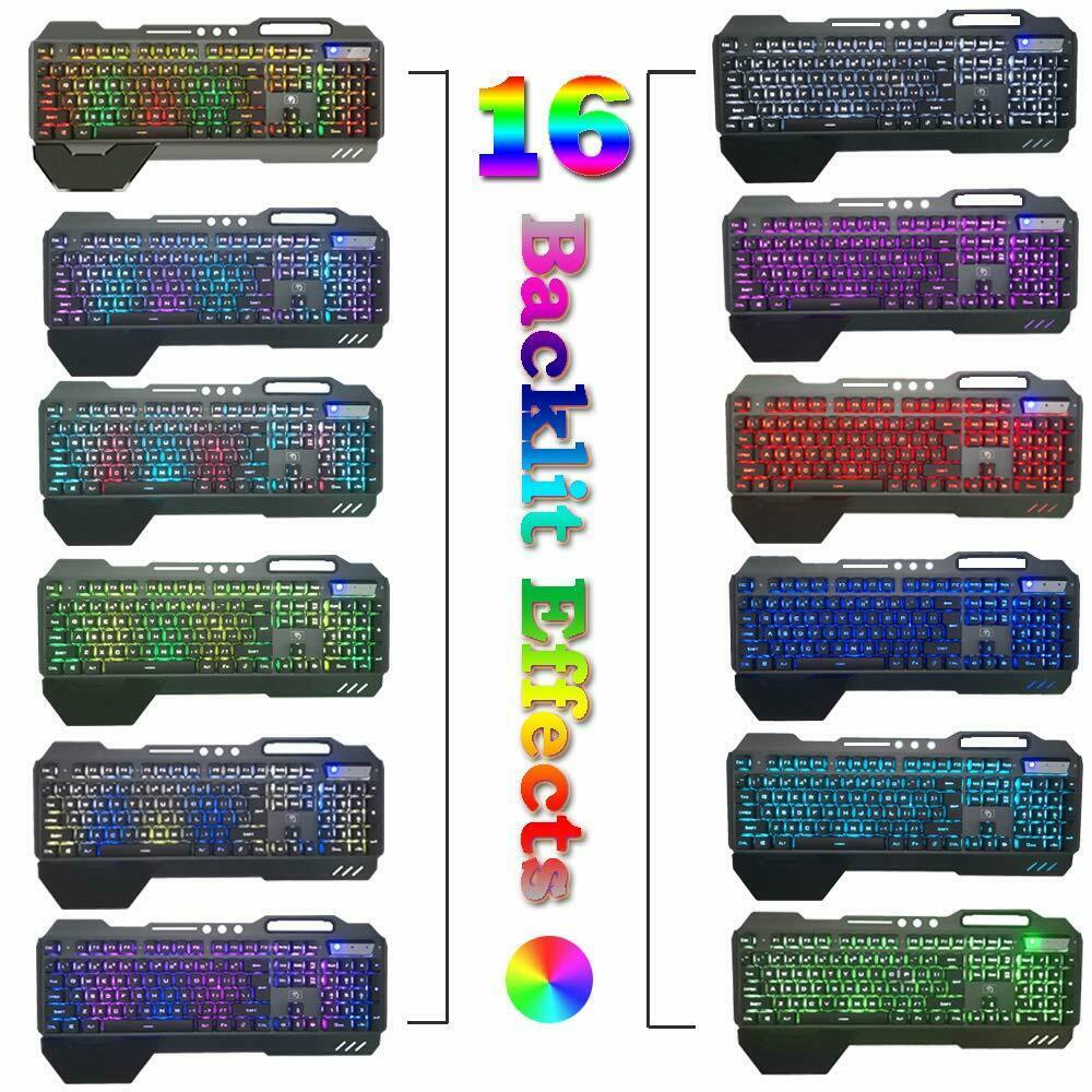 K618 Wired Gaming Keyboard And Mouse Set RGB Backlit For PC Laptop PS4 Xbox One - trendsocialshop